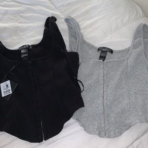 Two revamped crop tank top